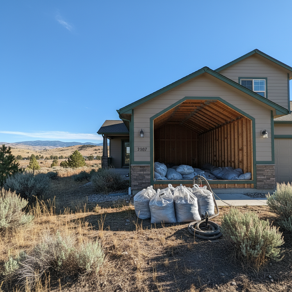 Completed insulation removal work at a residential property in Eagle, ID