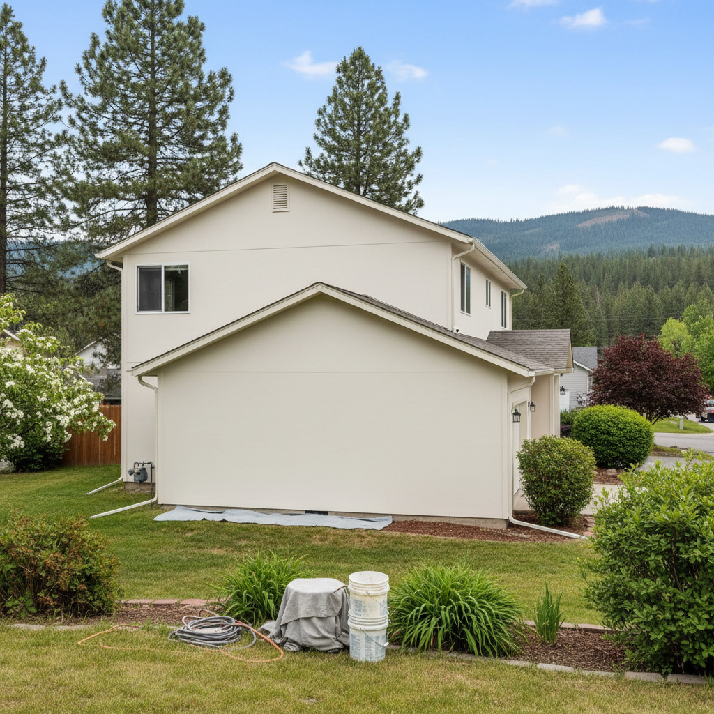 Completed wallpaper removal work at a residential property in Coeur d'Alene, ID