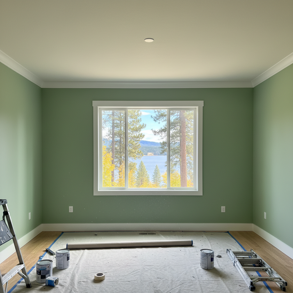 Completed interior painting work at a residential property in Coeur d'Alene, ID