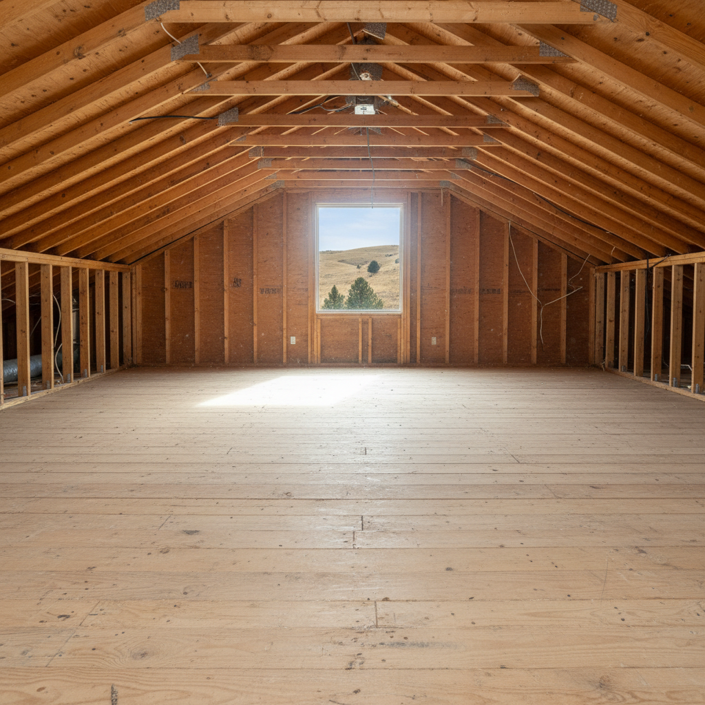 Completed insulation removal work at a residential property in Meridian, ID