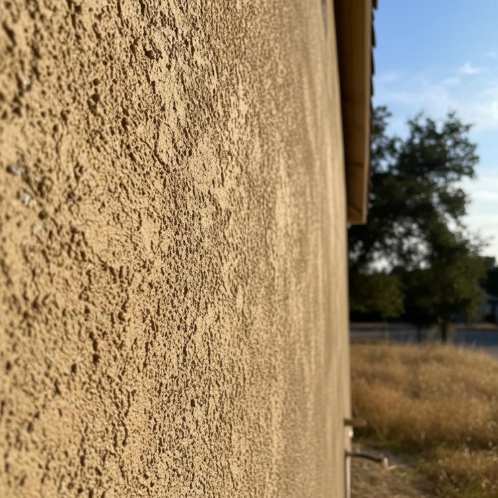 Completed stucco removal work at a residential property in Fremont, CA