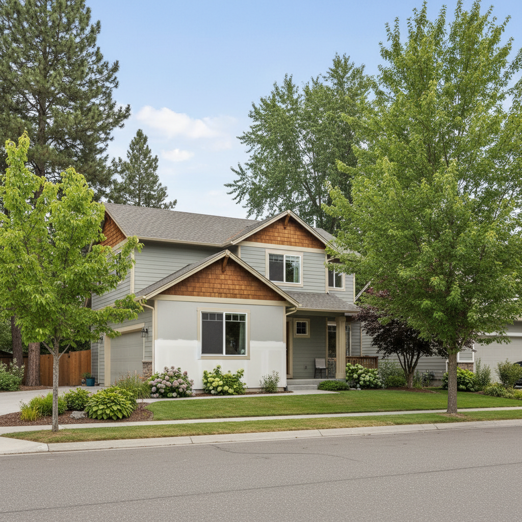 Completed drywall repair and painting work at a residential property in Coeur d'Alene, ID
