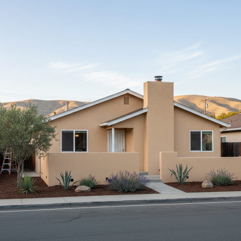 Completed stucco redashing work at a residential property in Milpitas, CA