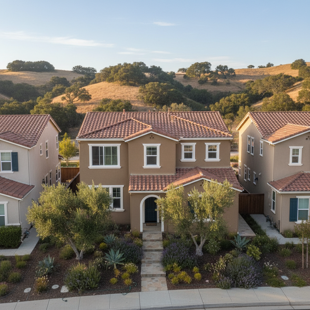 Completed stucco painting work at a residential property in Carmel Valley, CA