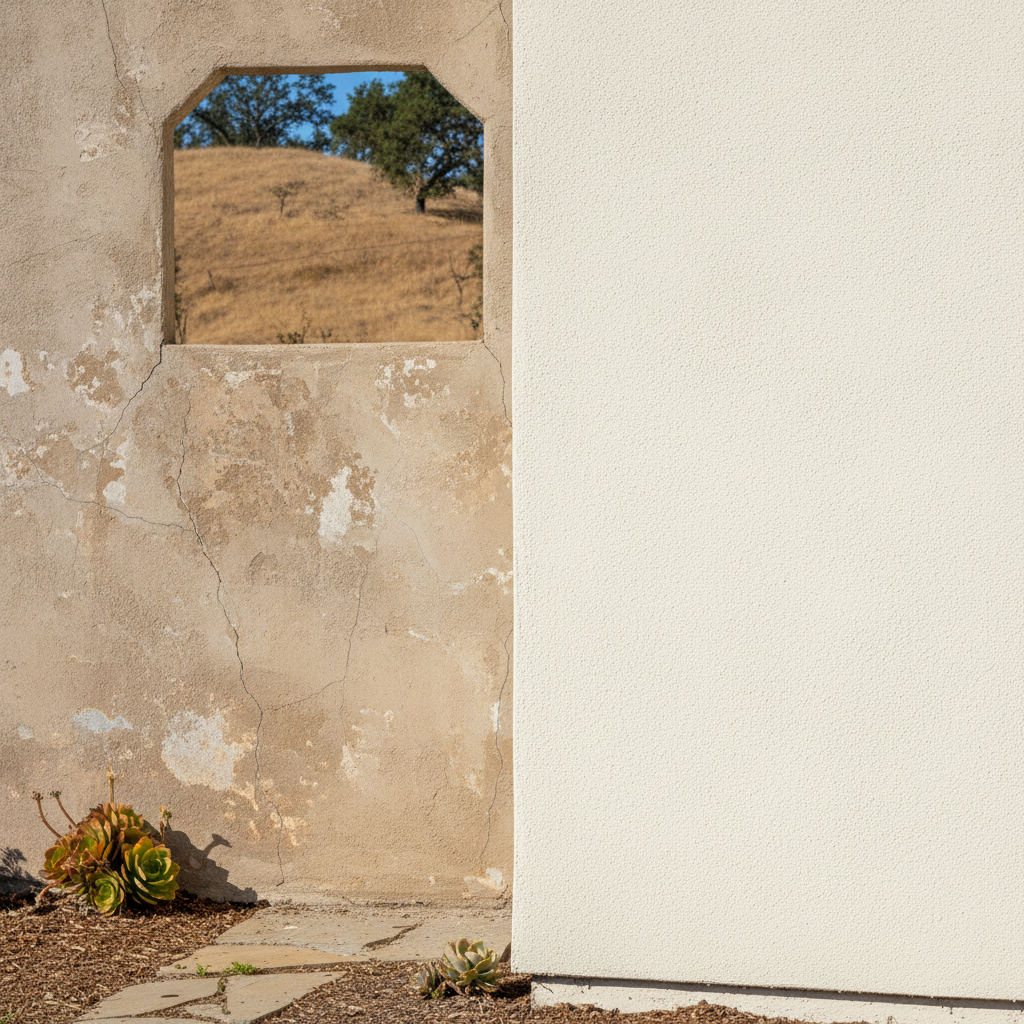 Completed stucco redashing work at a residential property in Oakland, CA