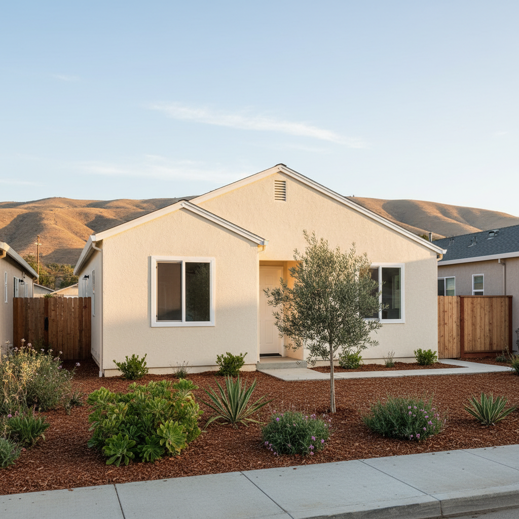 Completed stucco replacement work at a residential property in Hayward, CA