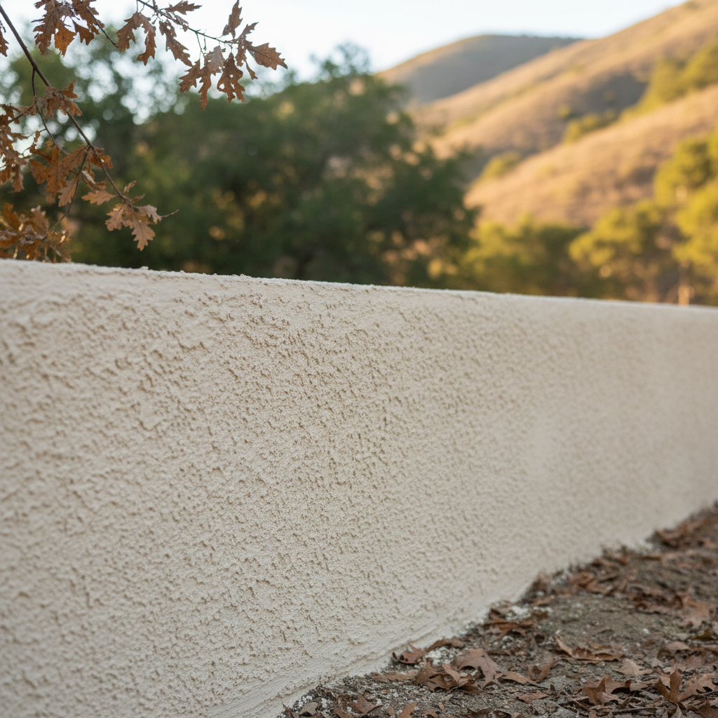 Completed stucco repair work at a residential property in Scotts Valley, CA