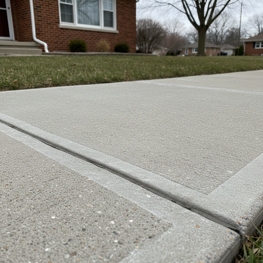 Completed concrete repair work at a residential property in Chicago, IL