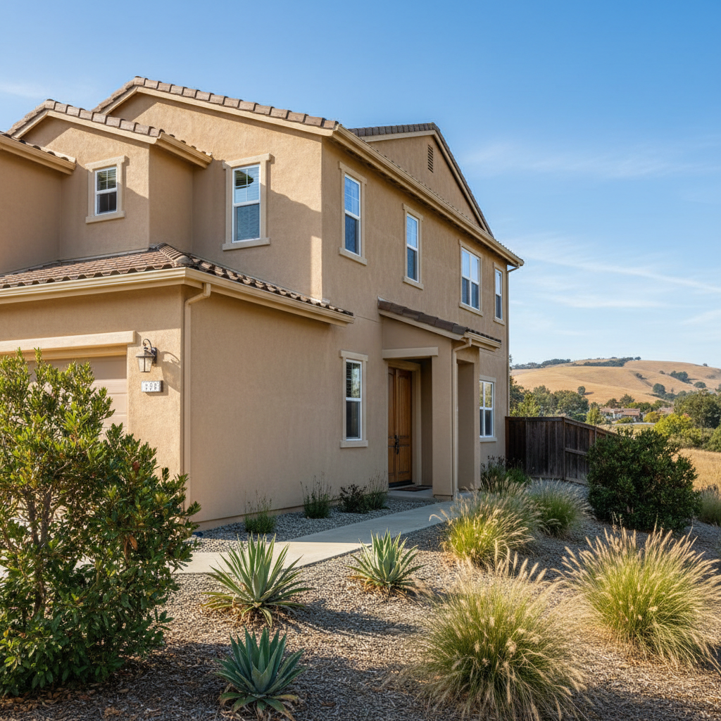 Completed residential stucco work at a residential property in Hayward, CA