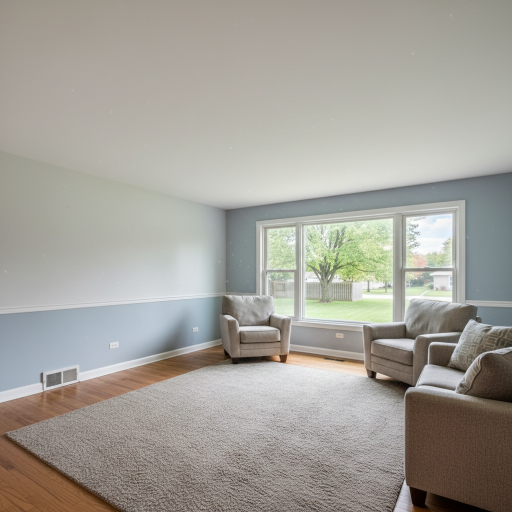 Completed water damage restoration work at a residential property in Rockford, IL