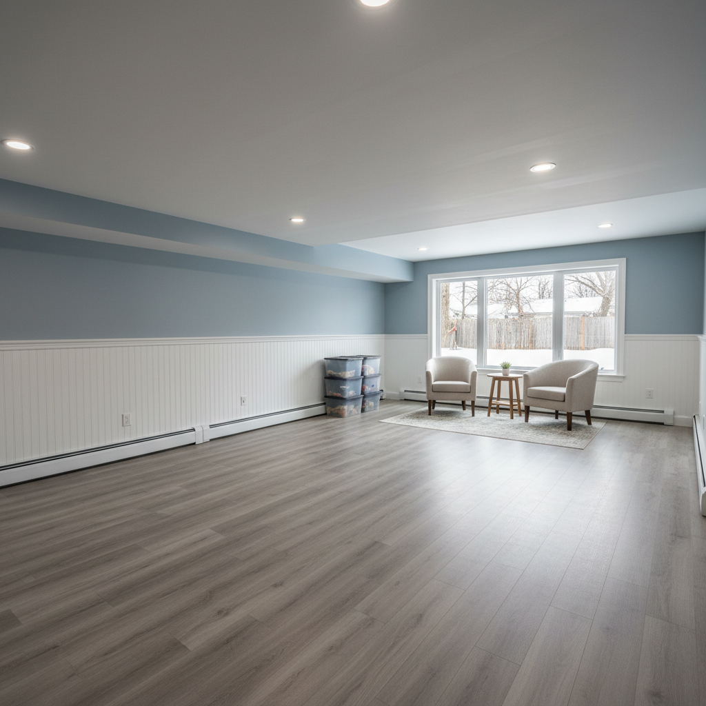 Completed water damage repair work at a residential property in Rockford, IL