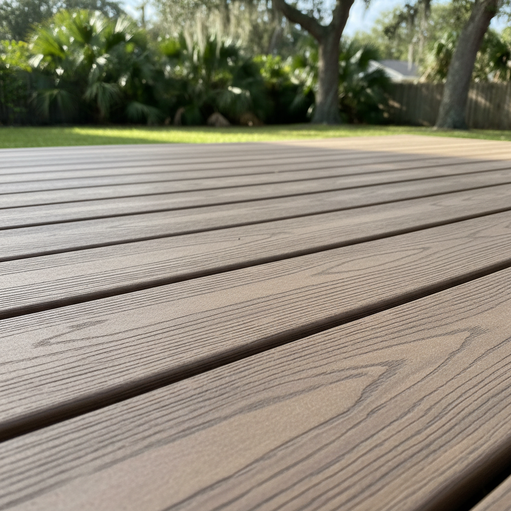 Completed trex decks work at a residential property in St Cloud, FL