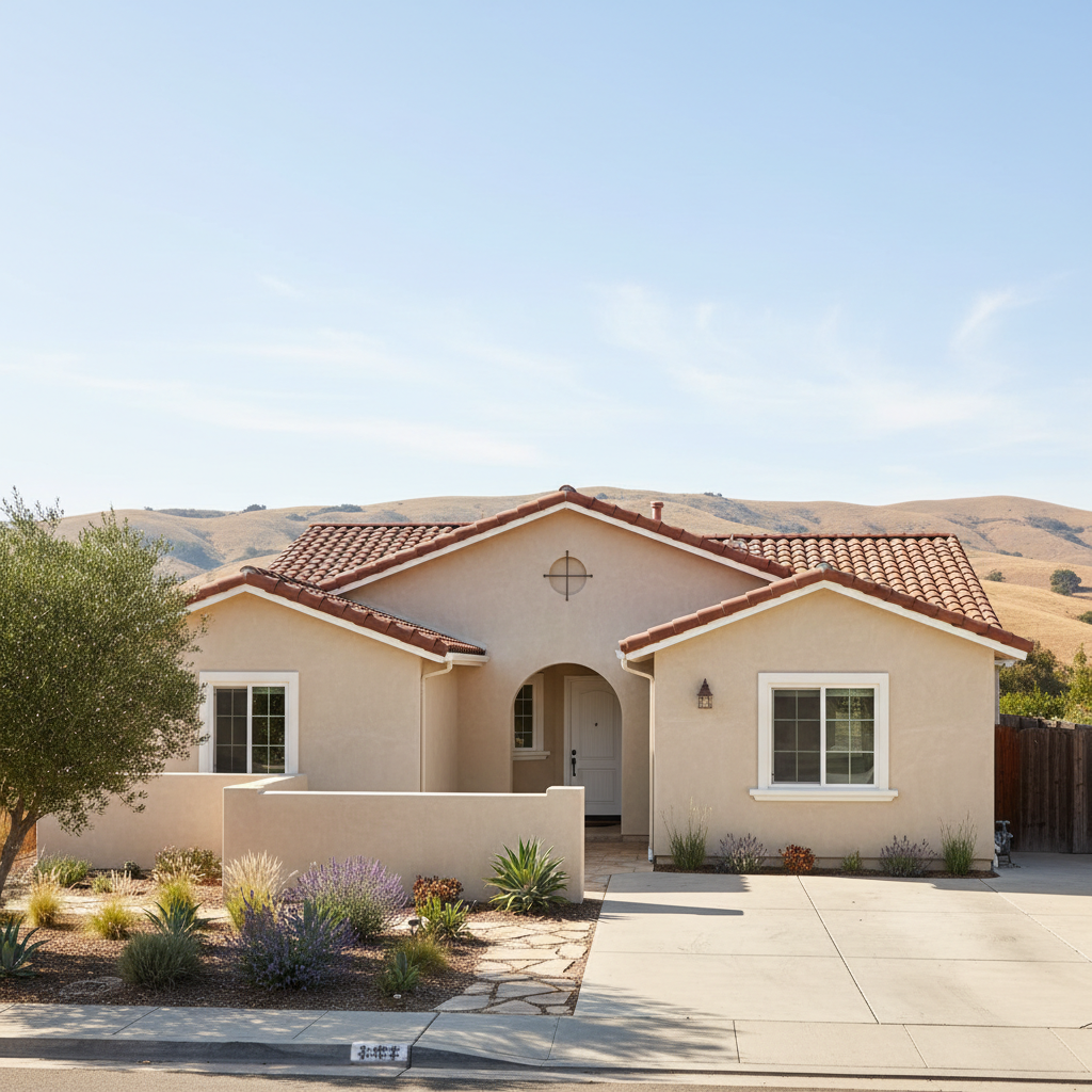 Completed stucco installation work at a residential property in Salinas, CA