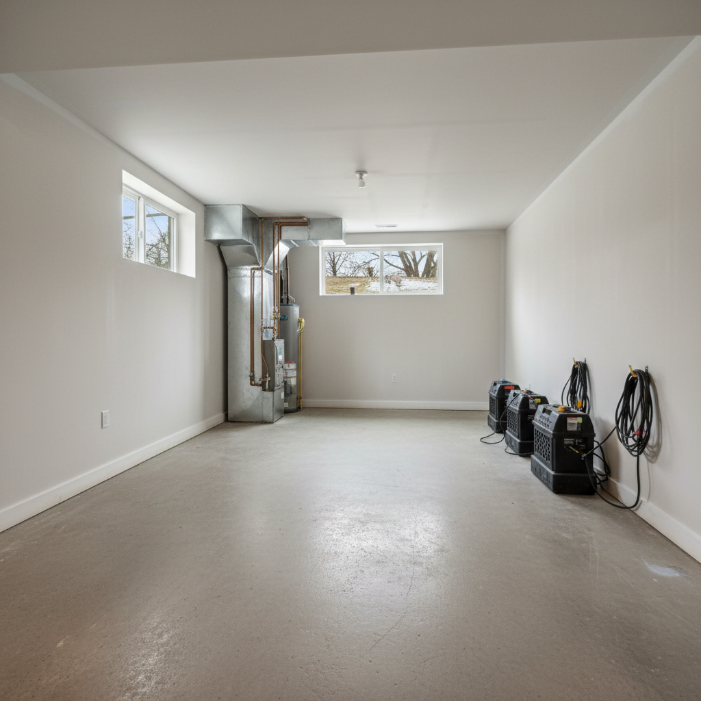 Completed mold remediation work at a residential property in Rockford, IL