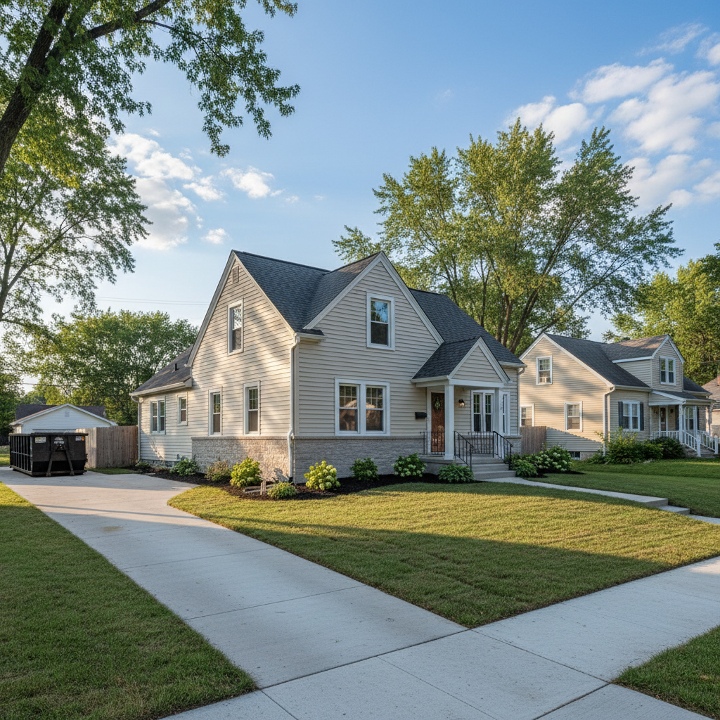 Completed flood restoration work at a residential property in Rockford, IL