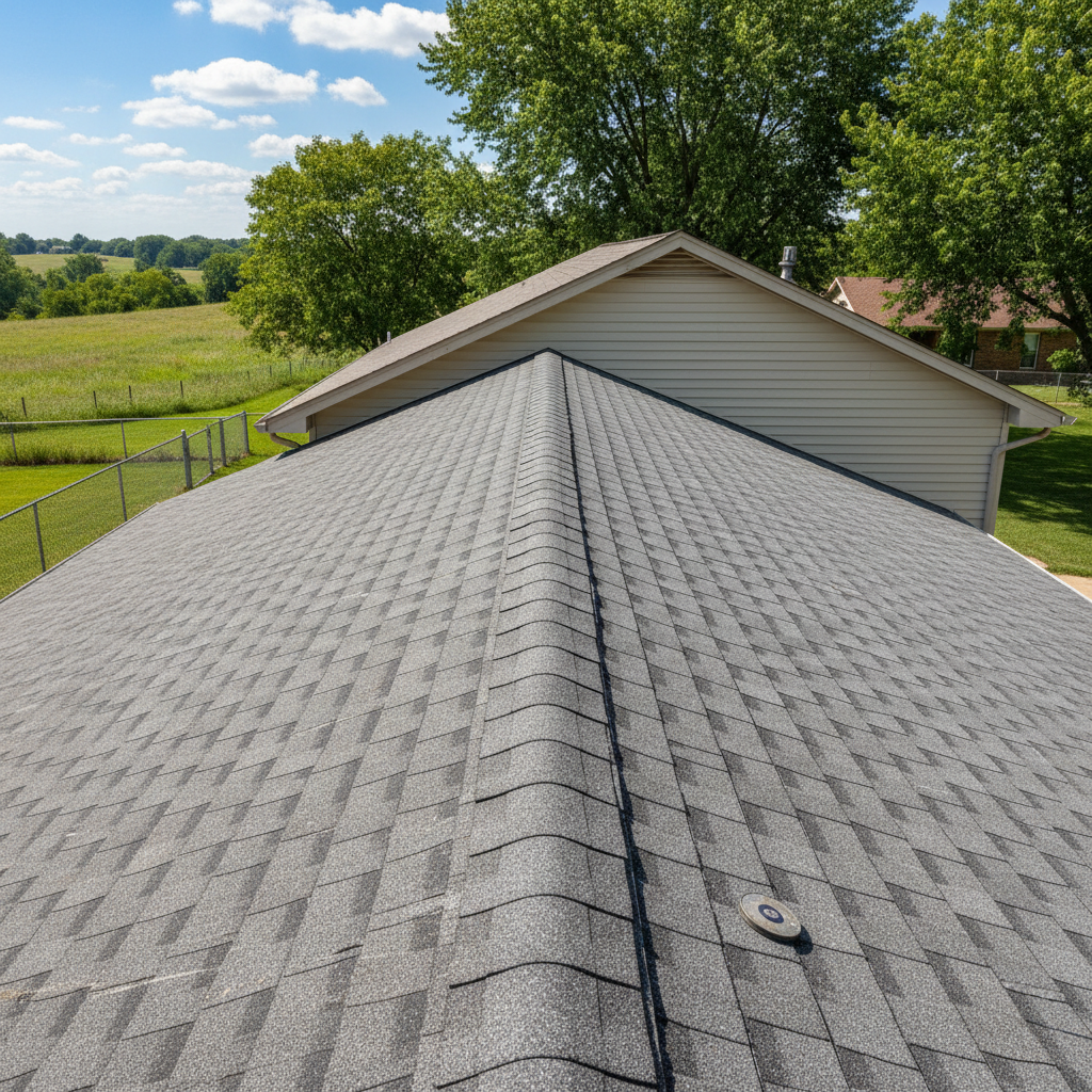 Completed roof inspection work at a residential property in Emporia, KS