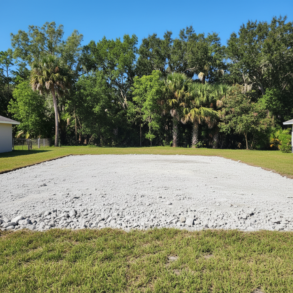 Completed concrete demolition work at a residential property in Panama City, FL