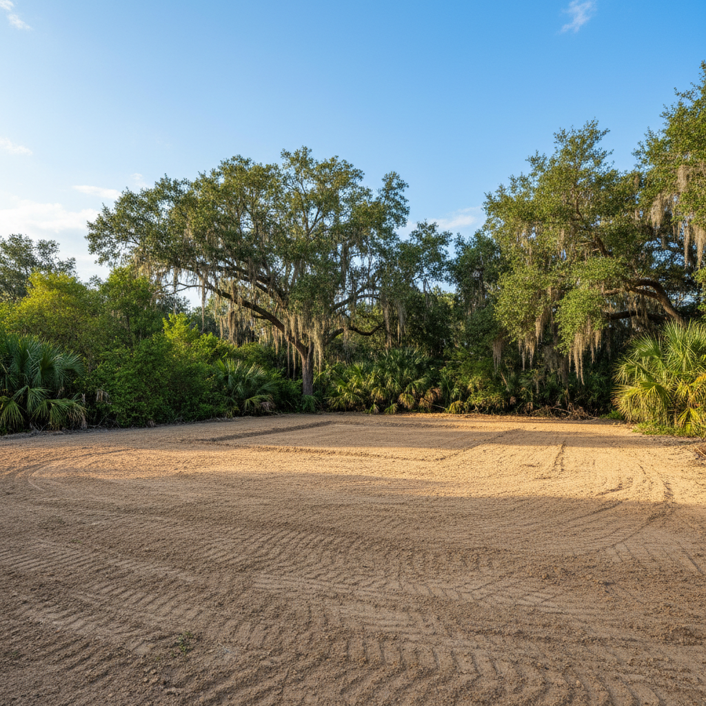 Completed excavation work at a residential property in Silver Springs, FL