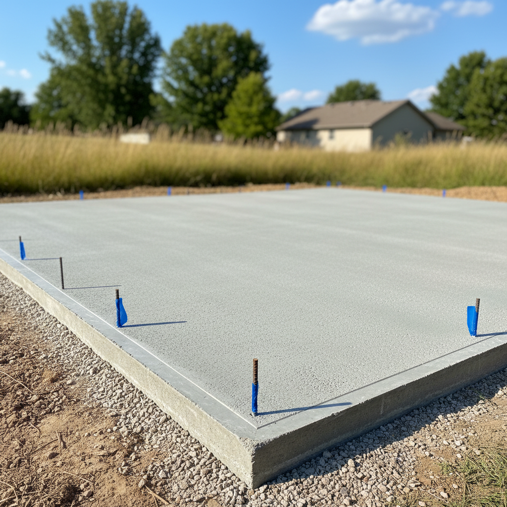 Completed shed foundation work work at a residential property in Wichita, KS