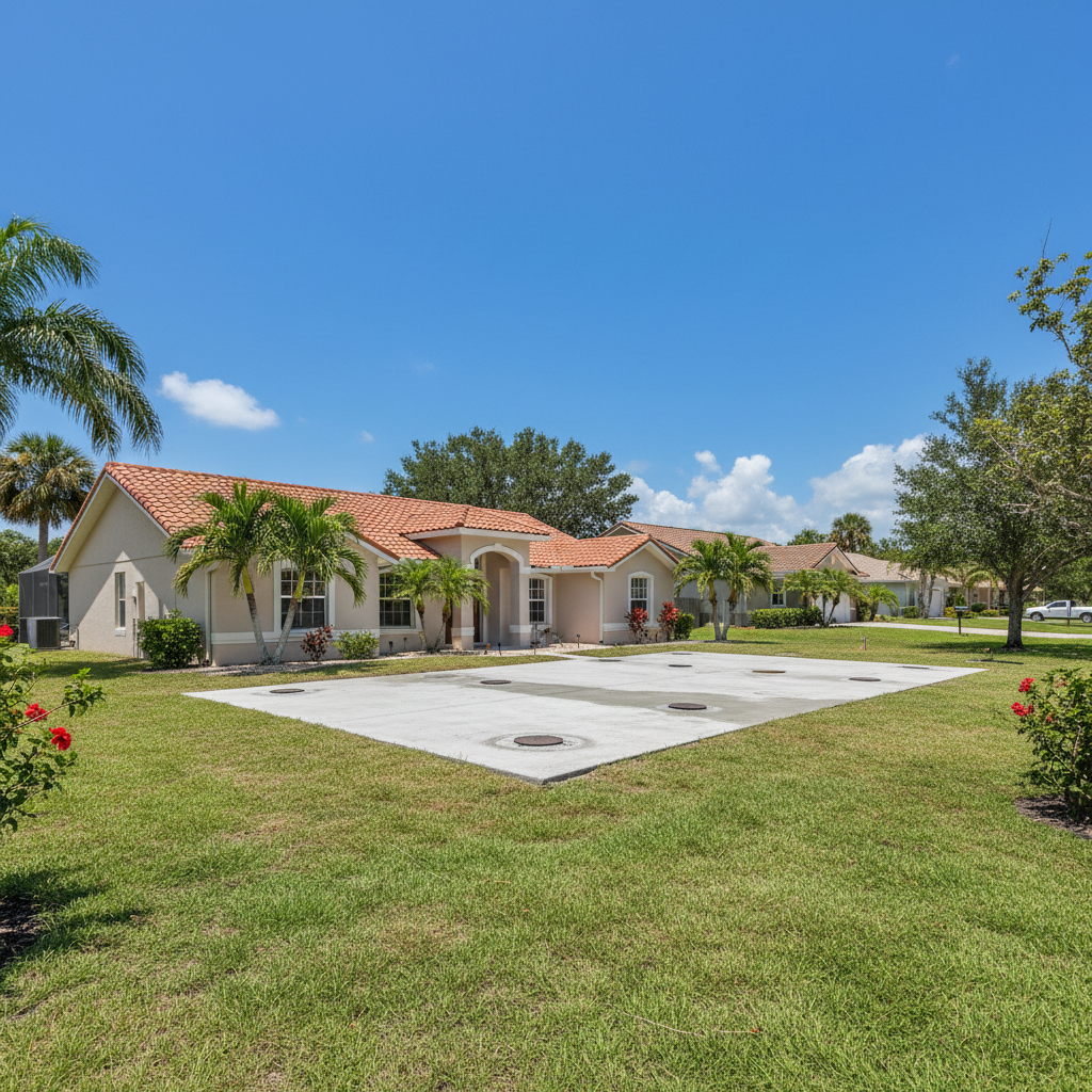 Completed foundation inspection & repair work at a residential property in Cape Coral, FL
