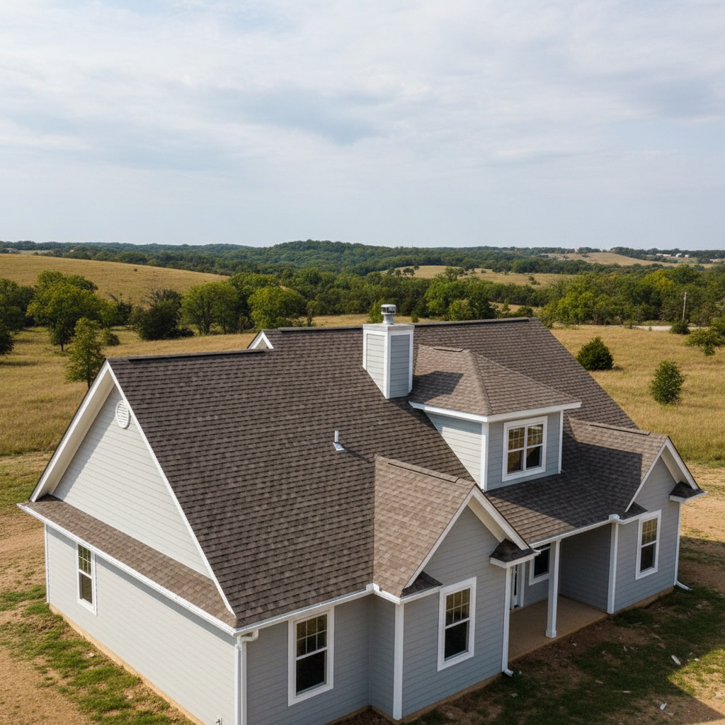 Completed new construction roofing work at a residential property in Emporia, KS