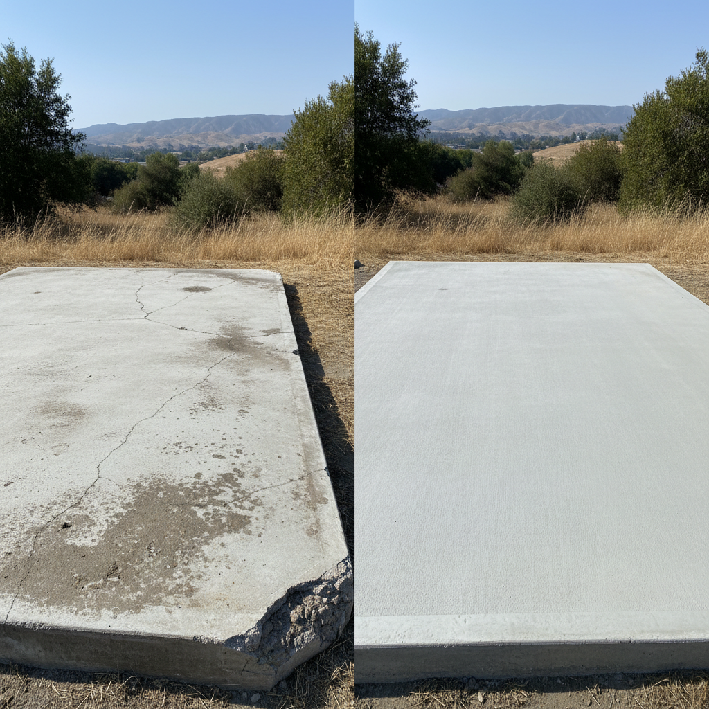 Completed concrete foundations work at a residential property in Ventura, CA