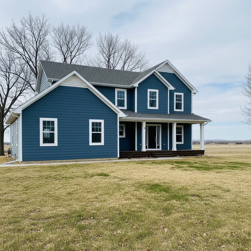 Completed james hardie siding work at a residential property in Dodge City, KS