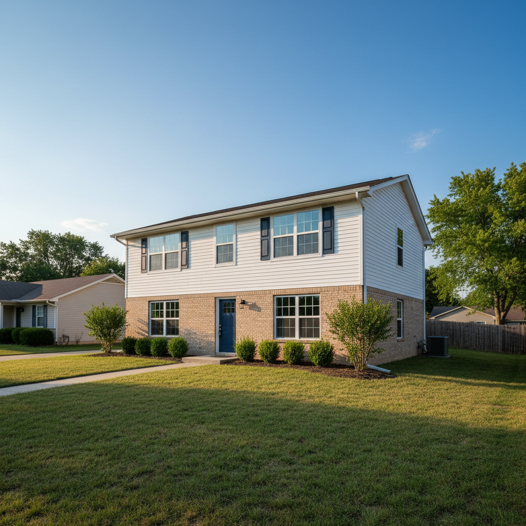 Completed commercial window installation work at a residential property in Great Bend, KS