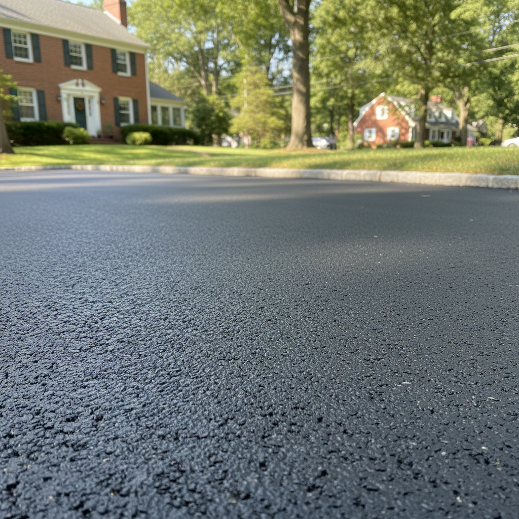 Completed residential asphalt work at a residential property in Boston, MA