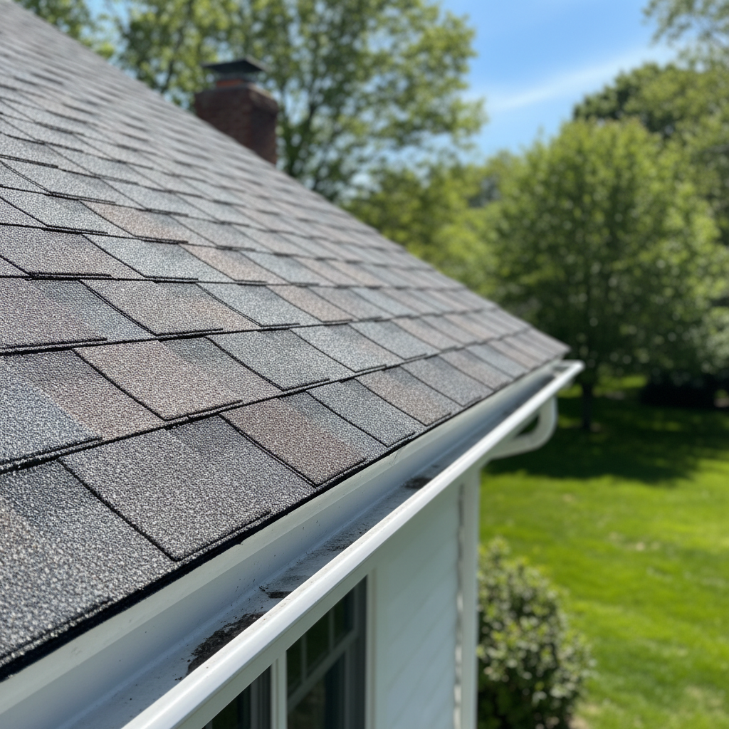 Completed roof replacement work at a residential property in Lexington, MA