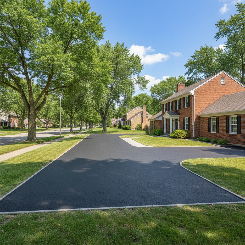 Completed residential asphalt work at a residential property in Detroit, MI