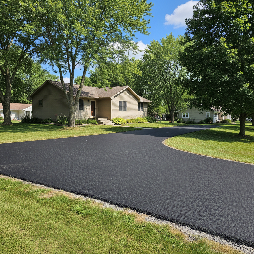 Completed commercial asphalt work at a residential property in Kalamazoo, MI
