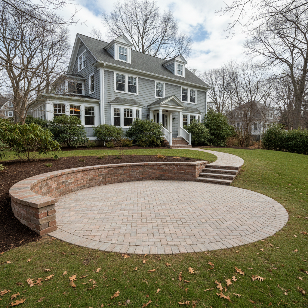 Completed brick laying work at a residential property in Boston, MA