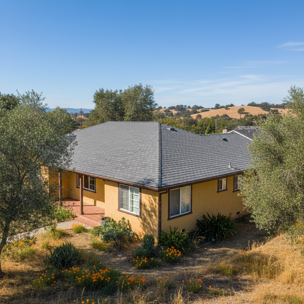 Completed roof installation work at a residential property in Citrus Heights, CA
