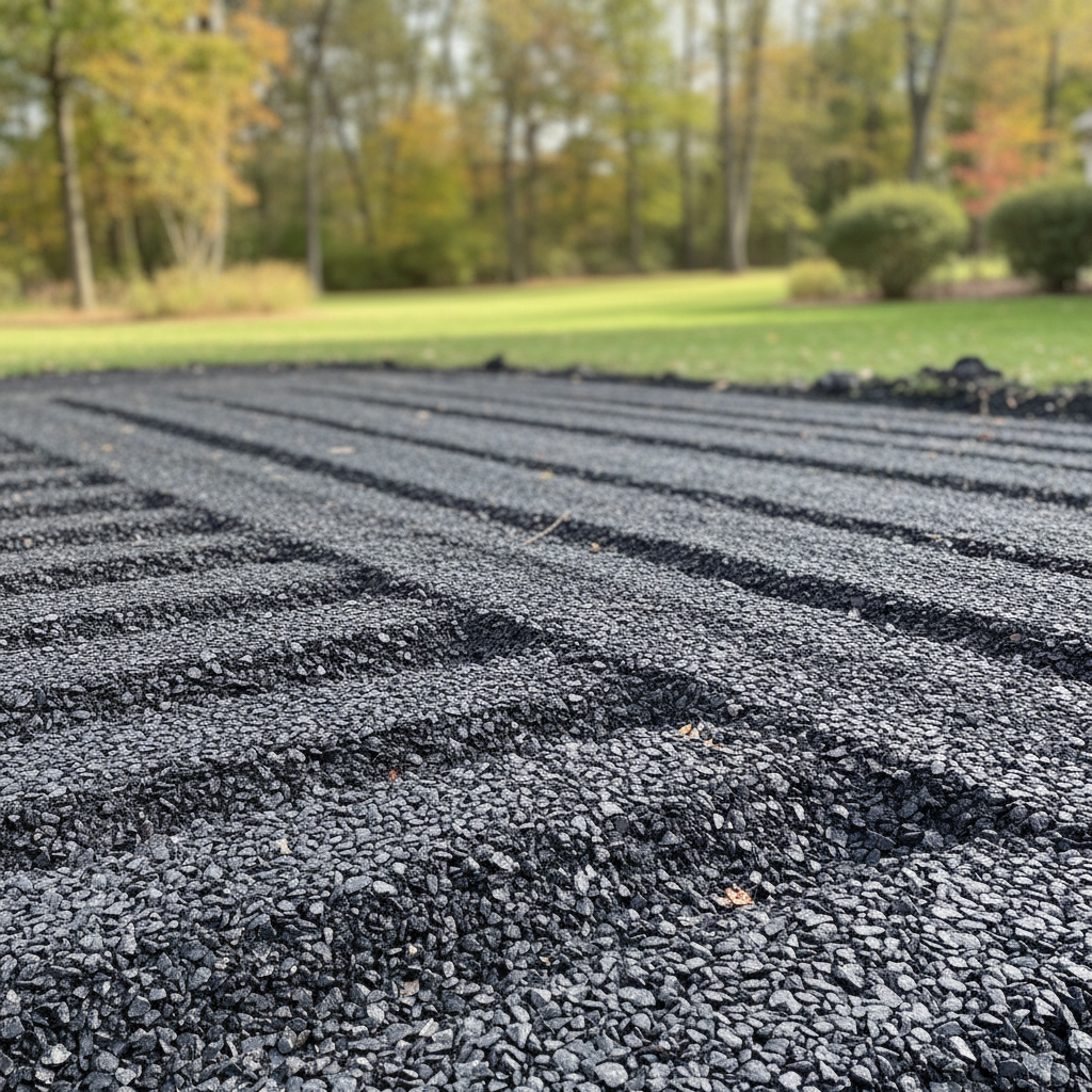 Completed asphalt milling work at a residential property in Kalamazoo, MI