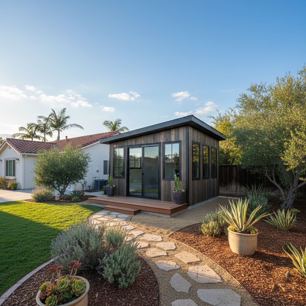 Completed custom shed design work at a residential property in Los Angeles, CA