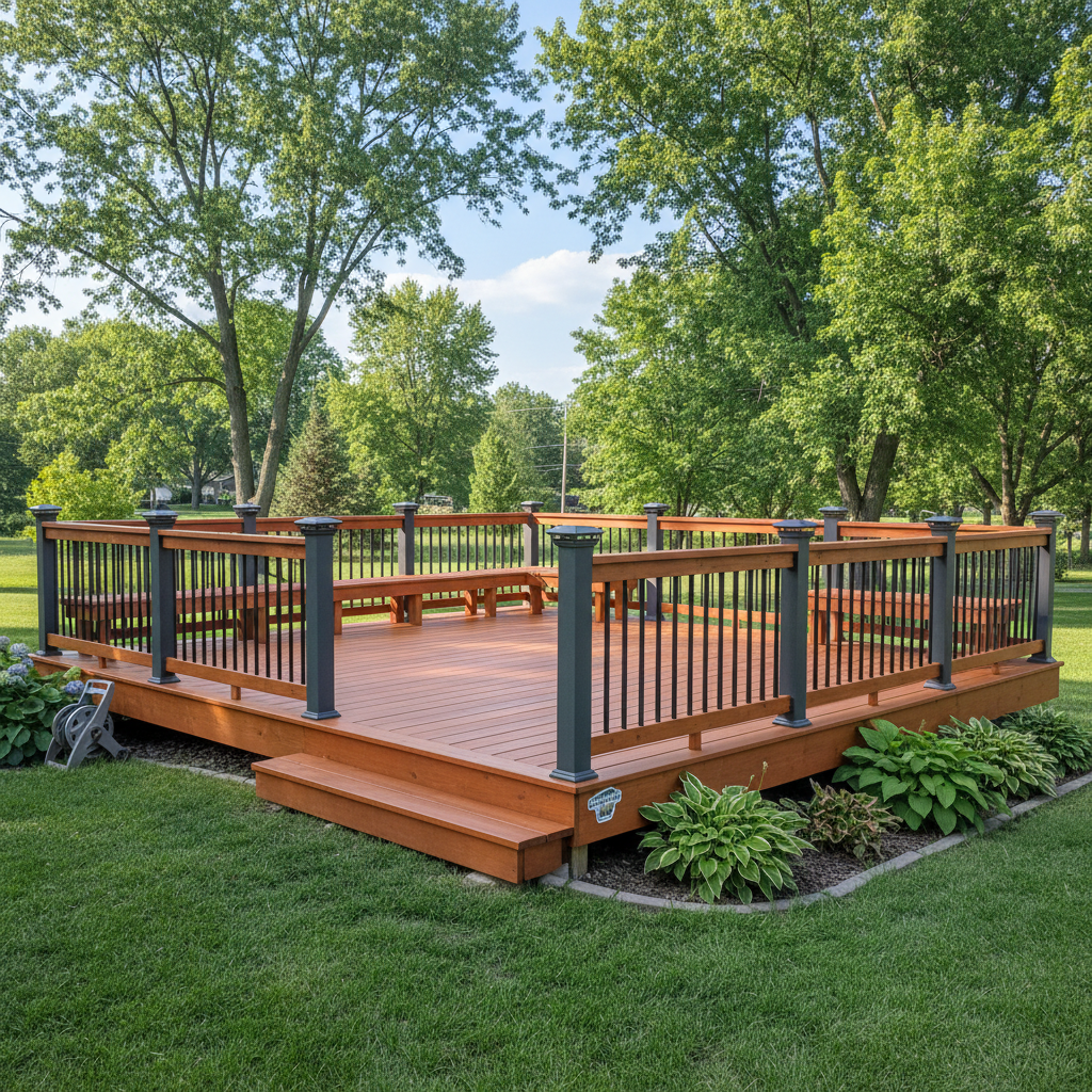 Completed deck painting & staining work at a residential property in Burnsville, MN