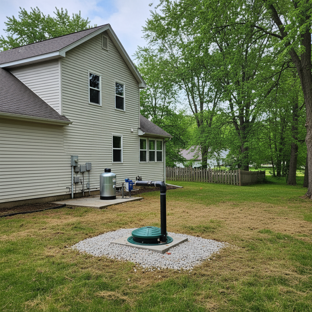 Completed pump installation work at a residential property in Flint, MI