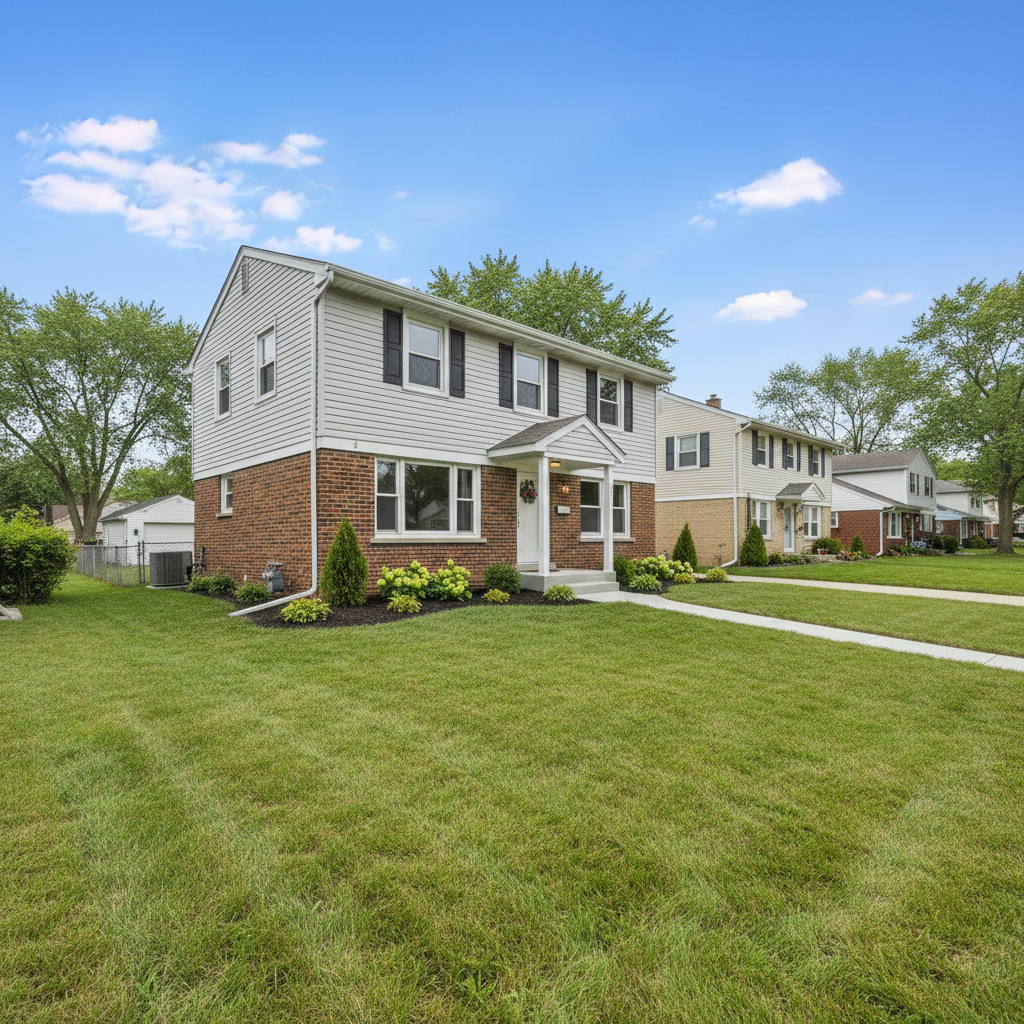 Completed flood damage restoration work at a residential property in Lincoln Park, MI