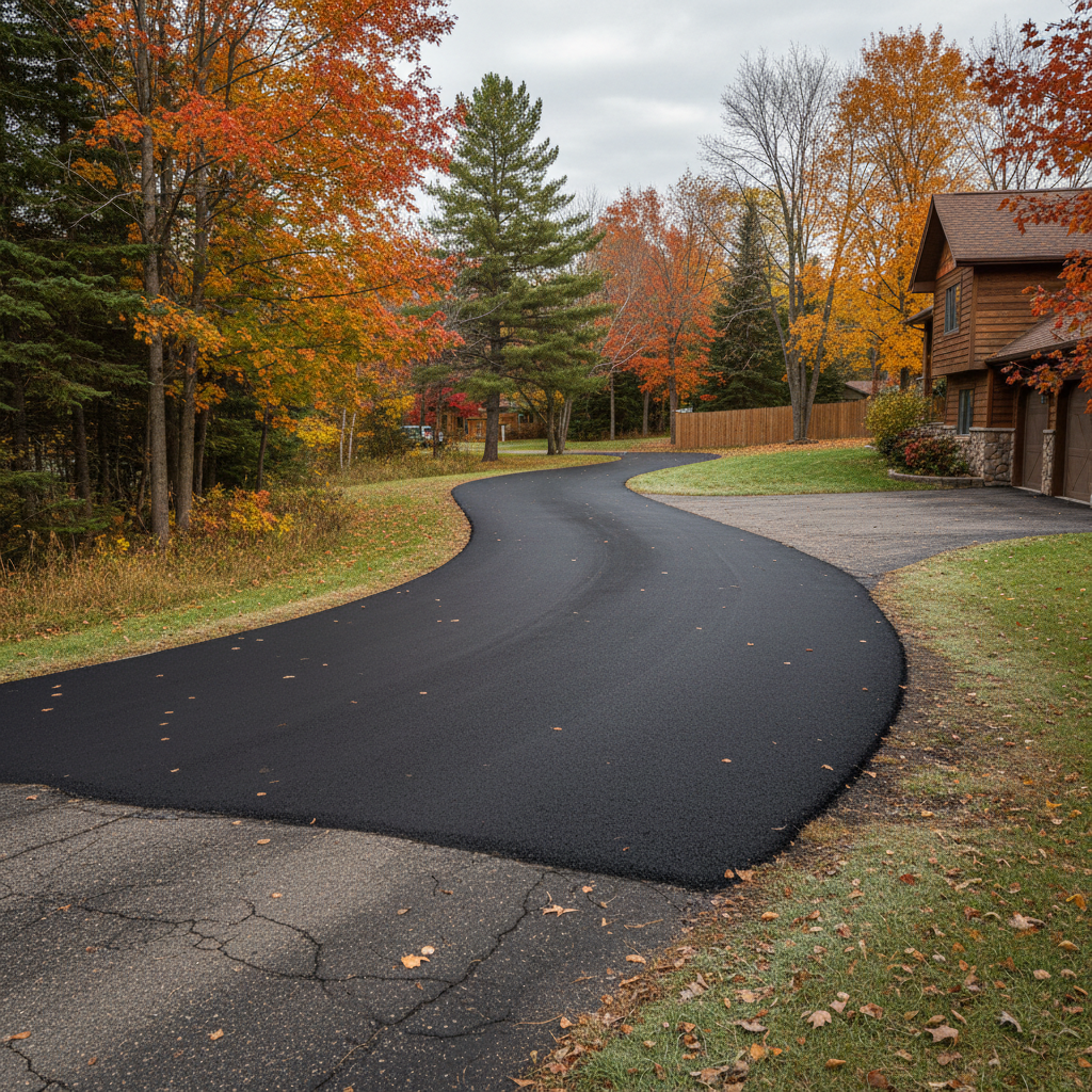 Completed asphalt patching work at a residential property in Duluth, MN