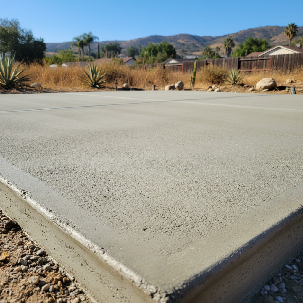 Completed shed foundation work work at a residential property in La Mesa, CA