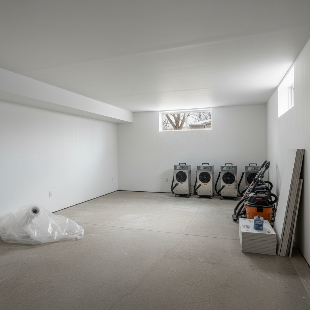 Completed mold remediation work at a residential property in Lincoln Park, MI