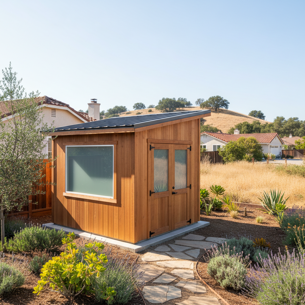Completed custom shed design work at a residential property in San Jose, CA