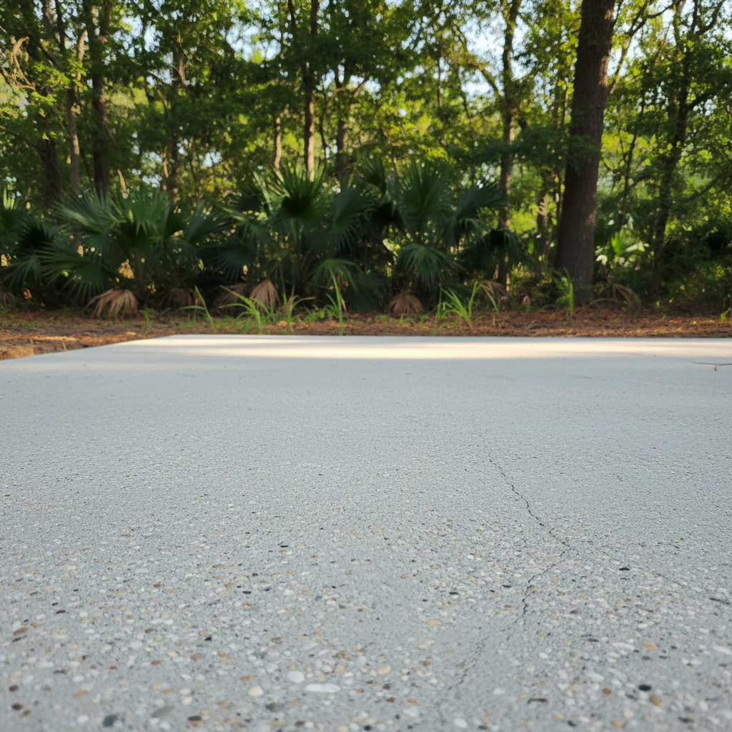Completed concrete foundations work at a residential property in Gulfport, MS