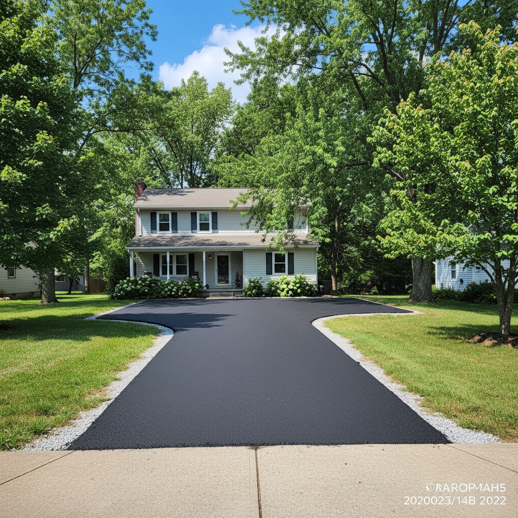 Completed residential asphalt work at a residential property in Columbia, MO