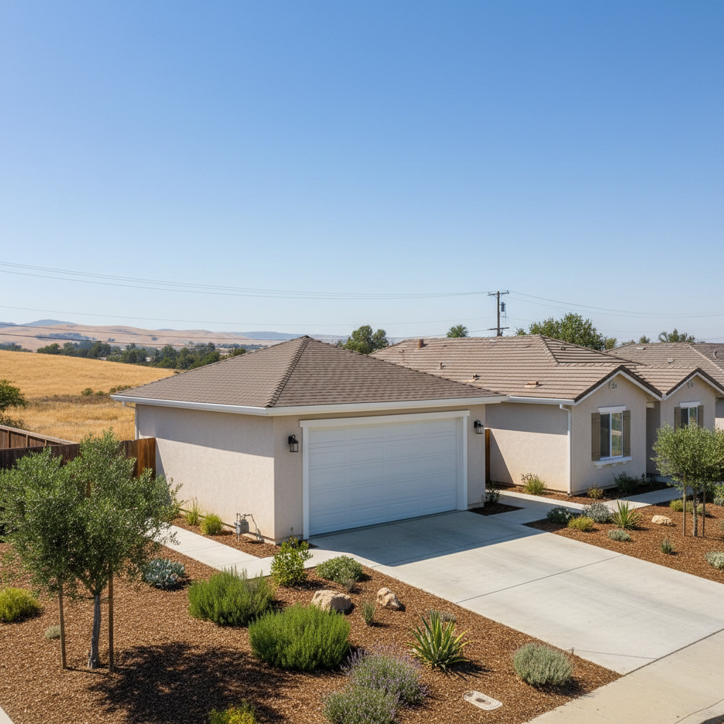 Completed garages work at a residential property in Tracy, CA
