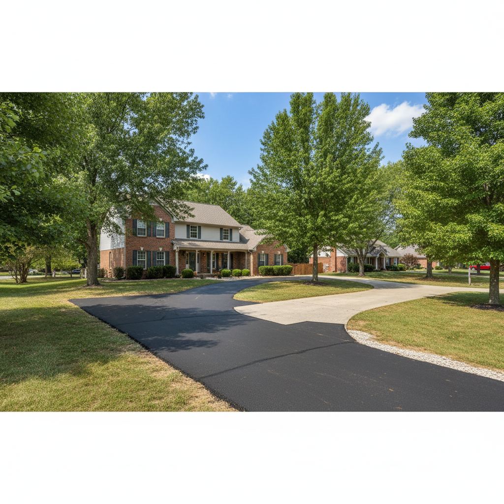 Completed asphalt patching work at a residential property in Springfield, MO