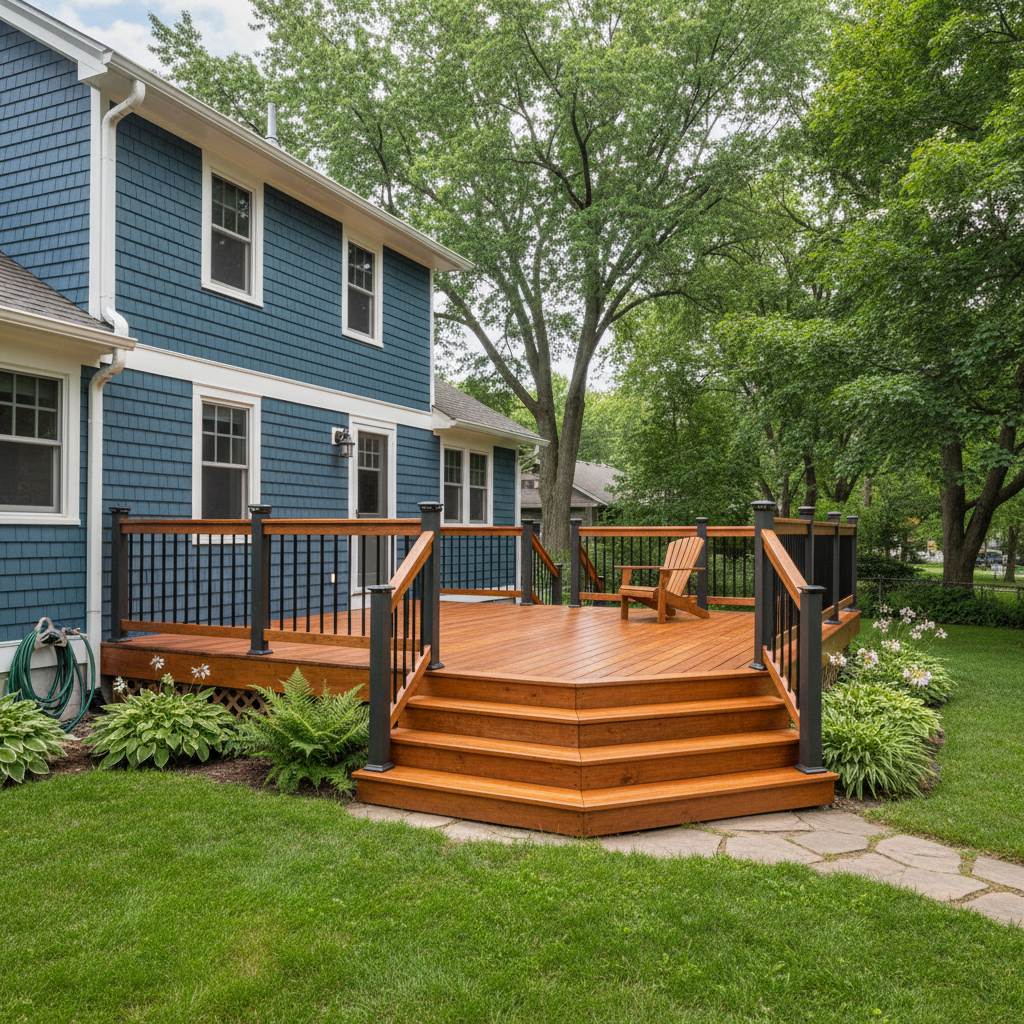 Completed deck painting & staining work at a residential property in Minneapolis, MN