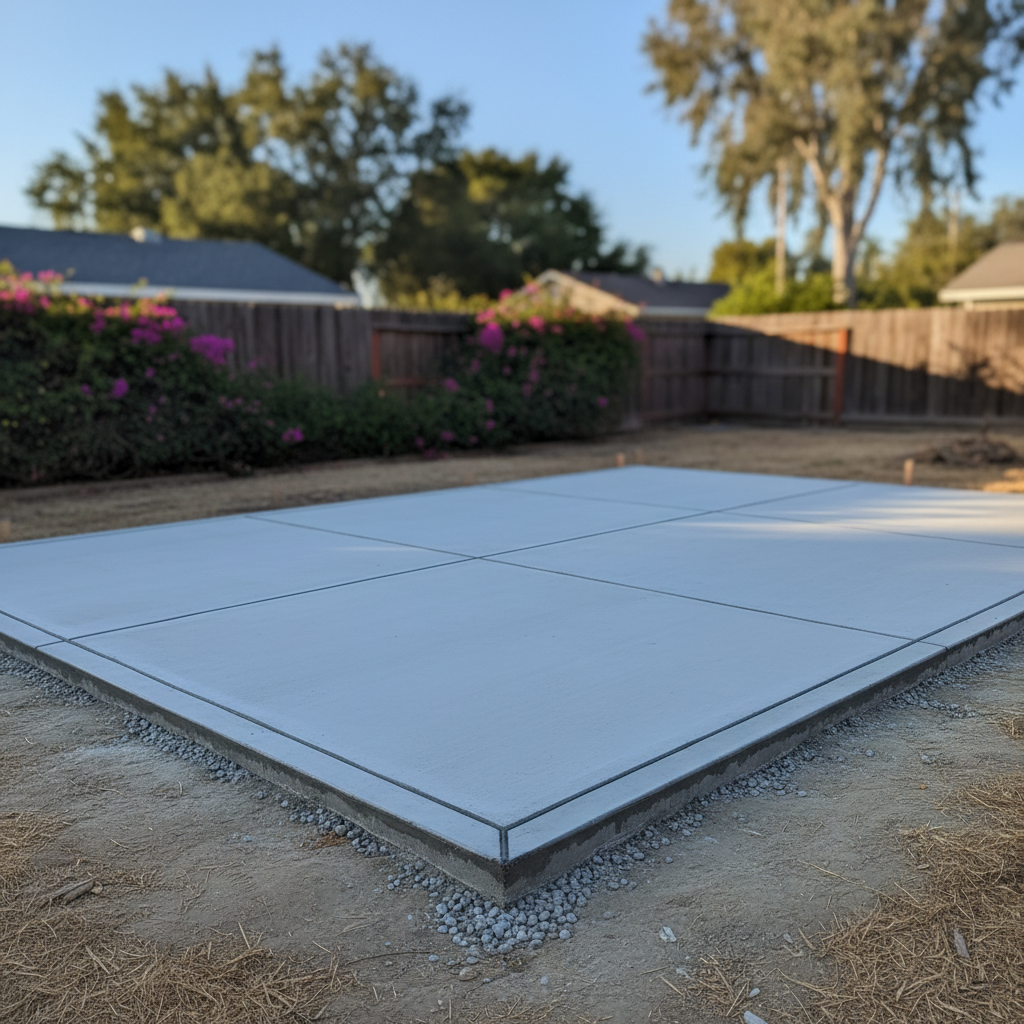 Completed shed foundation work work at a residential property in San Jose, CA