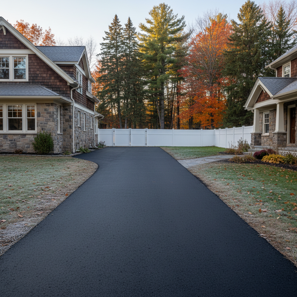 Completed slurry coating work at a residential property in Duluth, MN